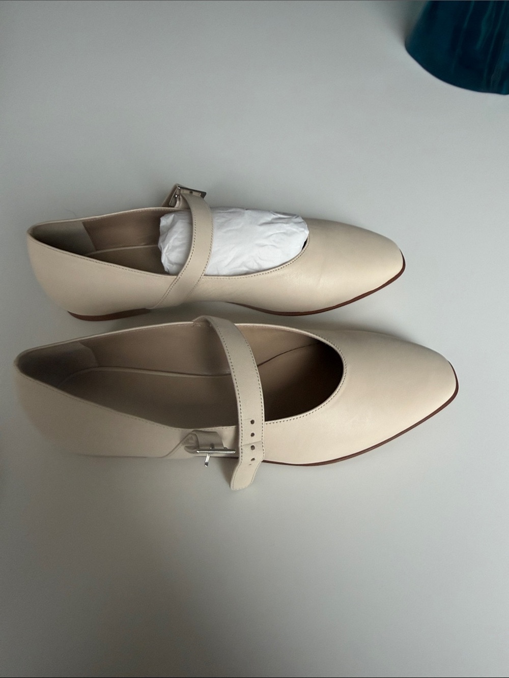 Jenny Jenni kayne cayne lana flat boneClassic MaryJane 38 8 Cream newnever worn